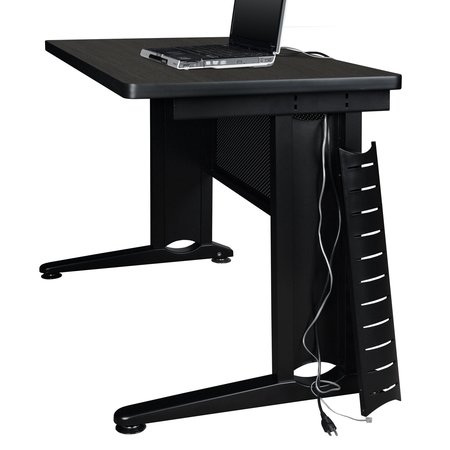 Regency Regency Fusion 72 x 30 in. Teachers Desk with Double Pedestal Drawer Unit- Ash Grey MDP7230AG